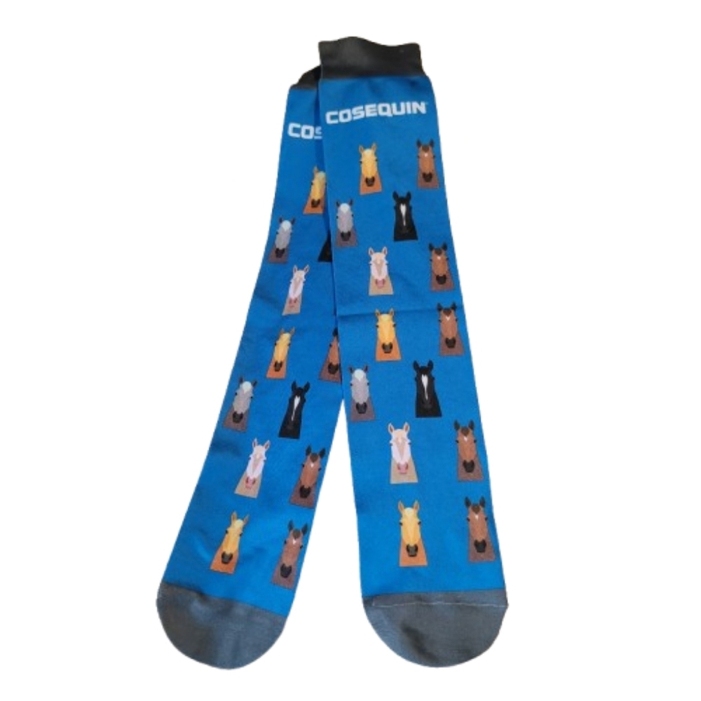 Cosequin socks horses blue brown